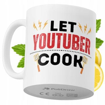 Šalica za YouTubera, smiješna i duhovita šalica za kavu i čaj, tekst i grafika, dar za rođendan, imendan i blagdane, premium šalica za posebne prigode, za dom, ured i posao, bijela, 330 ml