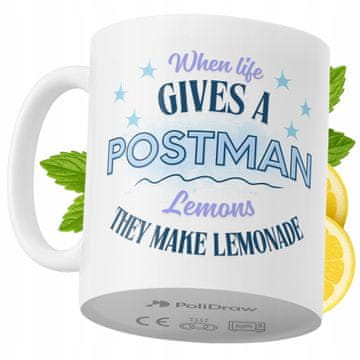 Šalica za poštara, smiješan i humorističan tekst i dizajn, šalica za kavu i čaj za rođendane, imendane i blagdane, premium šalica za posebne prigode za dom, ured i posao, bijela, 330 ml