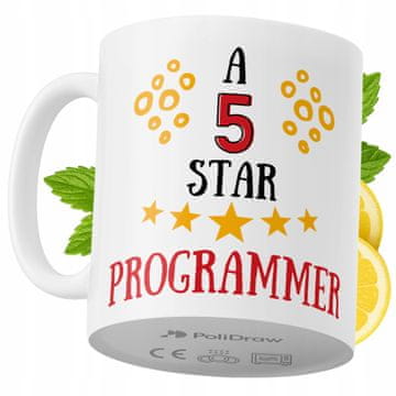 Šalica za programera, smiješna i duhovita, za kavu i čaj, s otisnutim humorističnim dizajnom, za rođendane i imendane, premium šalica za posebne prigode, za dom i ured, bijela, 330 ml