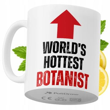 Šalica za botaničara, smiješna i duhovita šalica za kavu, za čaj, s duhovitim dizajnom, za rođendane, imendane, blagdane, za posebne priredbe, za dom i posao, bijela, 330 ml