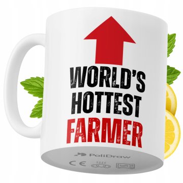 Šalica za farmera, smiješna i duhovita šalica za kavu i čaj s humorističnim dizajnom, za rođendane, imendane i blagdane, premium šalica za dom, ured i posao, bijela, 330 ml