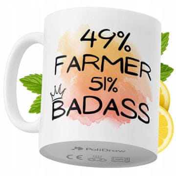 Šalica za farmera, smiješna humoristična šalica za kavu i čaj, smiješni grafički natpis, šalica za rođendane i imendane, premium šalica za dom, ured i posao, bijela 330 ml