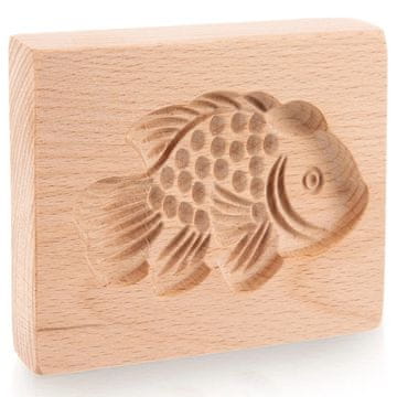 Northix Drveni kalup za kolačiće u obliku ribe, 10x8 cm