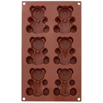 Northix Silikonski kalup za pečenje u obliku medvjeda, 30x17,5x2 cm