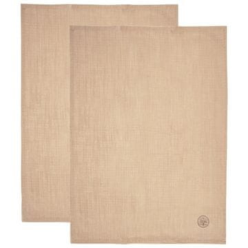 Northix Pamučne kuhinjske krpe, bež, 70x50 cm, set od 2