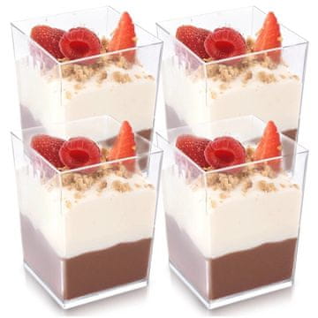 Northix Set čaša za desert, 160 ml, za višekratnu upotrebu, 4 komada