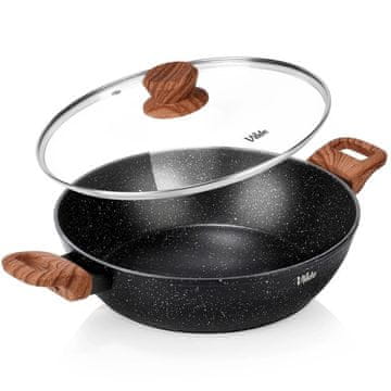 Northix Granitna duboka tava sa staklenim poklopcem, 28 cm, 3,5 L