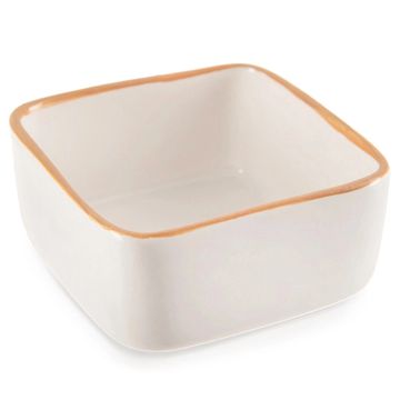 Northix Keramička četvrtasta posuda za ramekin, bijela, 90 ml, prikladno za pećnicu