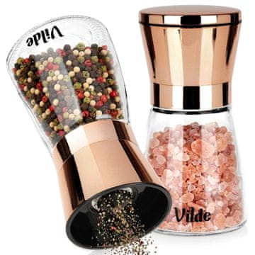 Northix Set staklenih mlinova za papar i sol, 13,5 cm, 2 komada