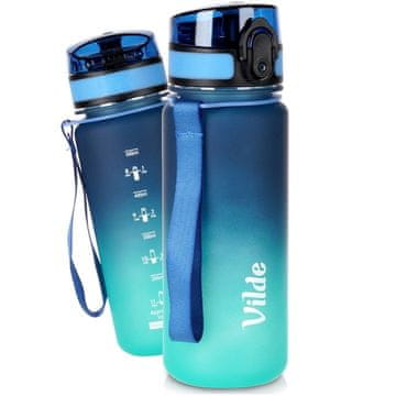 Northix Plava boca za vodu od 500 ml s ombre dizajnom