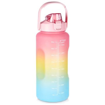 Northix Boca za vodu Rainbow 2L sa slamkom i ručkom