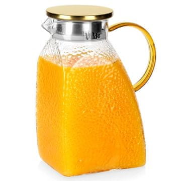 Northix Stakleni vrč s poklopcem, borosilikatni, 1,8 l, uski
