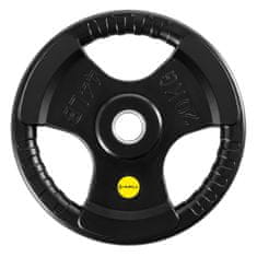 Northix Olimpijski uteg s gumenim premazom od 20 kg s Tri-Grip