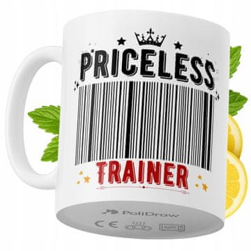 Šalica za trenera, smiješna i duhovita, s tekstom i grafikom, za rođendane, imendane, blagdane, premium šalica za posebne prilike, za dom, ured, posao, bijela, 330 ml