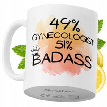 Šalica za ginekologa, smiješna i duhovita, za kavu i čaj, s tekstom i grafikom, za rođendane, imendane i blagdane, premium šalica za posebne prilike, bijela, 330 ml