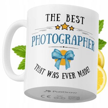 Šalica za fotografa, smiješni keramički vrč za kavu i čaj, s humorističnim grafičkim motivom, za rođendane i imendane, premium šalica za dom i ured, bijela, 330 ml