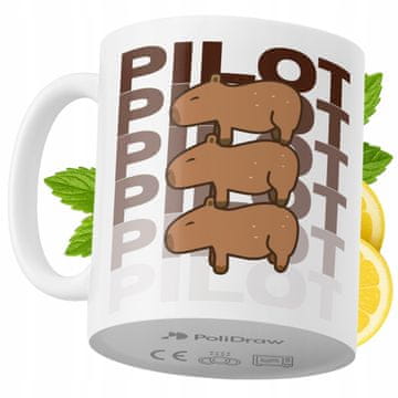 Šalica za pilota, smiješna i duhovita, za kavu i čaj, s tekstom i grafikom, za rođendane, imendane i blagdane, premium šalica za dom, ured i posao, bijela, 330 ml