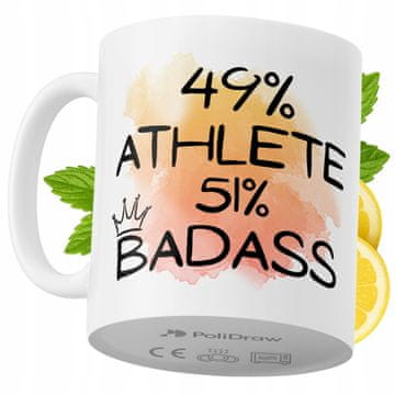 Šalica za šalica za kavu i čaj za sportaša, s duhovitim tekstom i grafikom, za rođendane, imendane i posebne prigode, za dom, ured i posao, bijela, 330 ml
