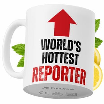 Šalica za reportera smiješna šalica za kavu s humorističnim tekstom i grafikom za rođendane imendane blagdane premium šalica za dom ured rad bijela 330 ml