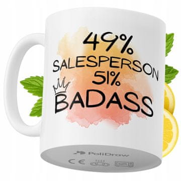 Šalica za prodavača, smiješan i duhovit dizajn, za rođendane, imendane i blagdane, premium šalica za posebne prigode, za dom, ured i posao, bijela, 330 ml