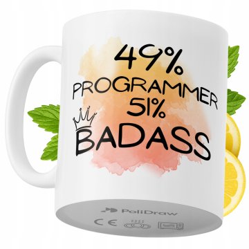 Šalica za programera, smiješan i duhovit tekst i dizajn, šalica za kavu i čaj, bijela, 330 ml, za rođendane, imendane i posebne prilike, za dom i ured