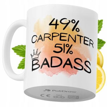 Šalica za stolara, smiješna šalica za kavu i čaj s duhovitim dizajnom, za rođendane i imendane, premium šalica za dom, ured i posao, bijela, 330 ml
