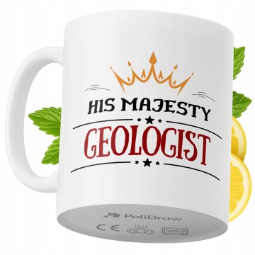 Šalica za geologa, smiješan i duhovit dar za rođendan, imendan i blagdane, keramička šalica za kavu i čaj za dom, ured i posao, bijela, 330 ml