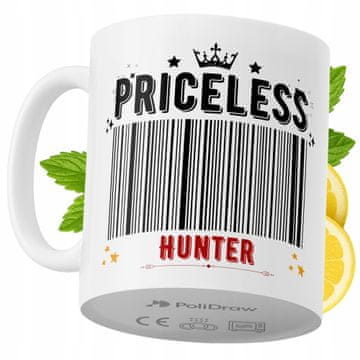 Hunter Šalica za lovca, smiješna šalica za kavu i čaj s duhovitim natpisom, poklon za rođendan i blagdane, premium šalica za dom i ured, bijela, 330 ml