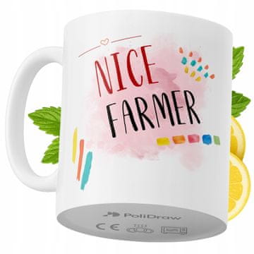 Šalica za farmera, smiješni tekst i dizajn, šalica za rođendane i praznike, premium šalica za dom, ured i posao, bijela, 330 ml