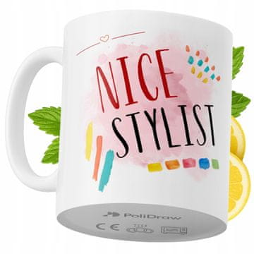 Šalica za kavu ili čaj s humorističnim grafičkim dizajnom za stiliste, bijela, 330 ml, za rođendane, imendane i praznike