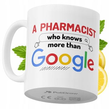 Šalica za farmaceuta, smiješni tekst i grafika, šalica za čaj i kavu, poklon za rođendan i imendan, bijela, 330 ml