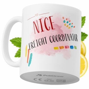 Šalica za kavu Freight koordinatoru, smiješan i duhovit poklon za rođendan, imendan i blagdane, bijela, 330 ml