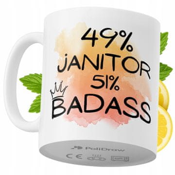 Šalica za domara, smiješan i duhovit poklon za rođendane i imendane, bijela keramička šalica 330 ml za dom i ured