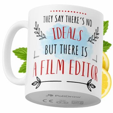 Šalica za filmskog montažera, duhoviti i humoristični dizajn, bijela keramička šalica za čaj i kavu, 330 ml