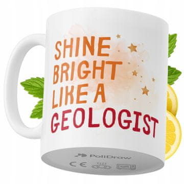Šalica za geologa, smiješan i duhovit dizajn za kavu ili čaj, poklon za rođendan i imendan, bijela, 330 ml