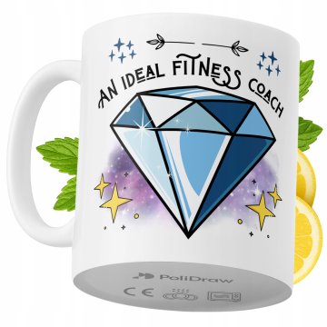 Šalica za kavu za fitness trenera, smiješna i humoristična, za rođendan i posebne prigode, bijela, 330 ml