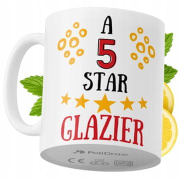 Šalica za glazirača, smiješan i duhovit dizajn, keramička šalica za kavu i čaj, bijela, 330 ml