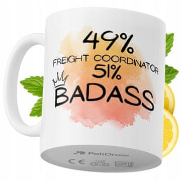 Šalica za kavu i čaj za koordinatora prijevoza, smiješan i duhovit tekst, bijela, 330 ml