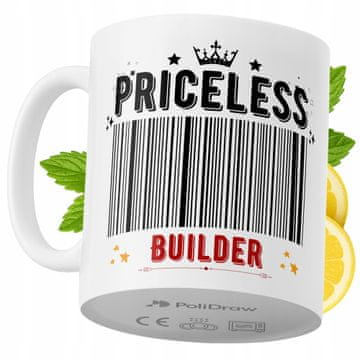 Šalica za graditelja, smiješni poklon za rođendan, imendan i praznike, bijela, 330 ml