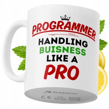 Šalica za programera, smiješna za kavu i čaj, s humorističnim dizajnom, bijela, 330 ml