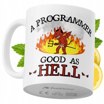 Šalica za programera, smiješan i duhovit dizajn za kavu ili čaj, bijela, 330 ml