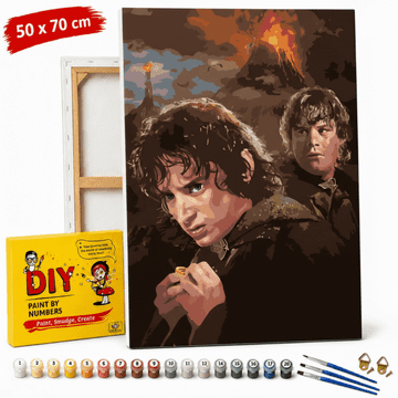 Slikarska slika po brojevima s okvirom Frodo i Sam Gospodar prstenova 50x70cm