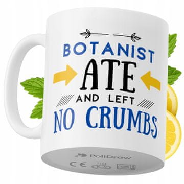 Šalica za botaničara, smiješni humoristični tekst i grafika, bijela, 330 ml