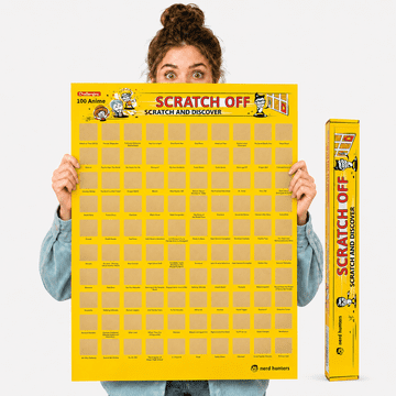 Ogrebite i osvojite 100 anime - plakat scratch off s 100 kultnih animea A2