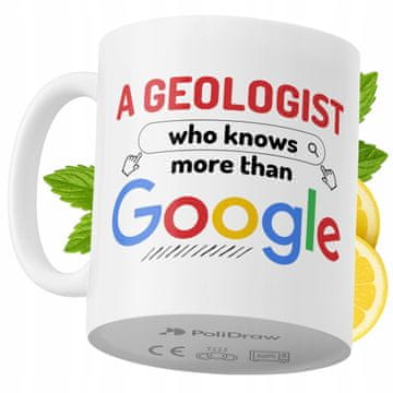 Šalica za geologa, smiješni humoristični tekst i dizajn, bijela, 330 ml