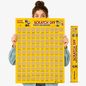 Scratch off 100 Movies – plakat za struganje, 100 kultnih filmova, A2