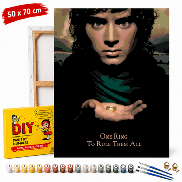 Slika za slikanje po brojevima s okvirom Frodo s Prstenom 50x70 cm
