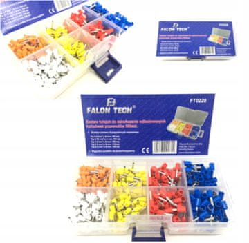 FALON-TECH Komplet tulejki za završetke kabela, konektori, tulejke, 500 kom.