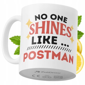 Šalica za poštara sa smiješnim tekstom i grafikom, bijela, 330 ml