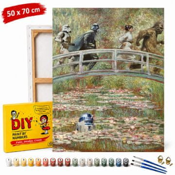 Slika za bojanje po brojevima s okvirom Monet Star Wars 50x70 cm